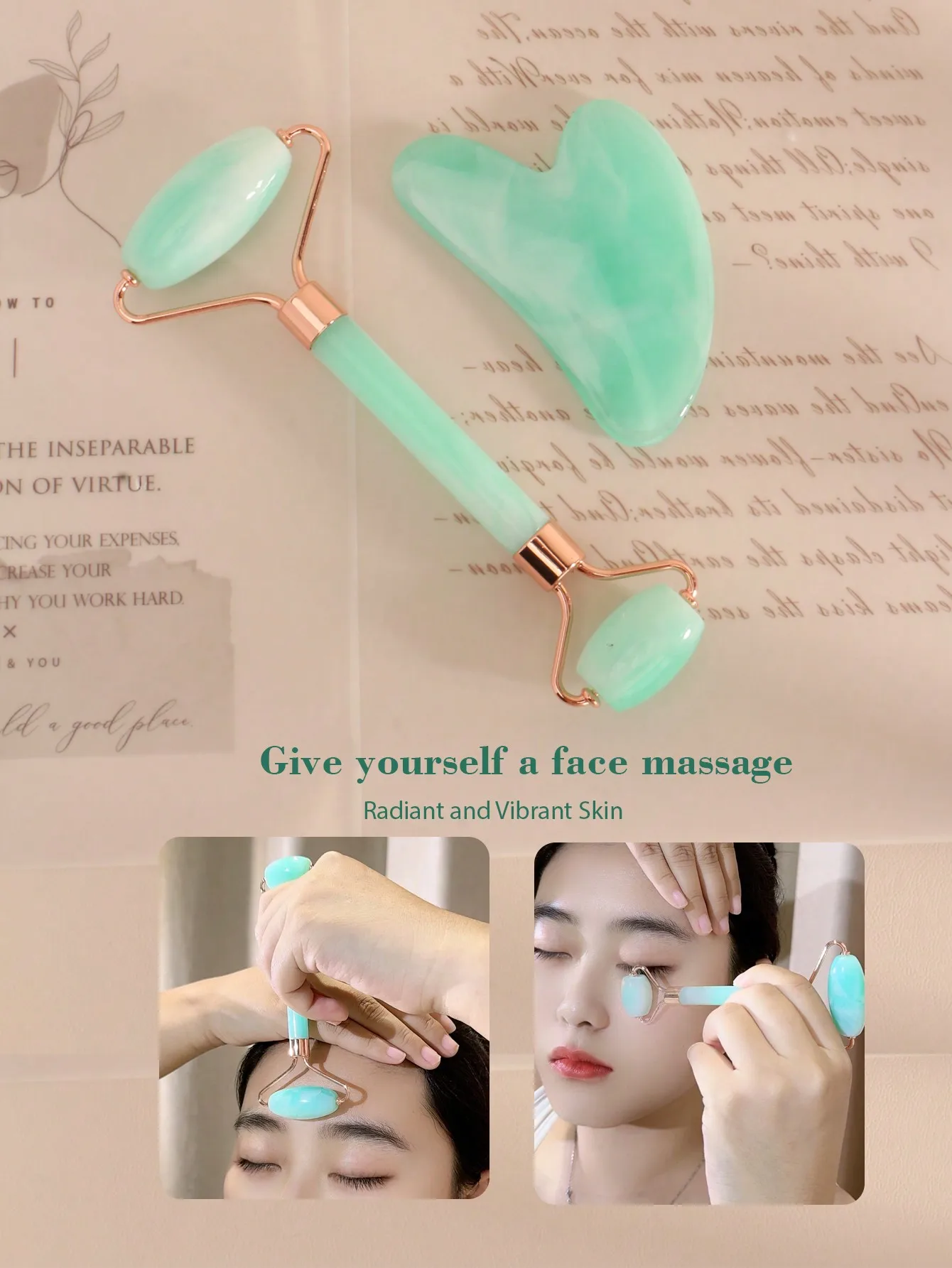 Jade Roller and Gua Sha Set - Image 5