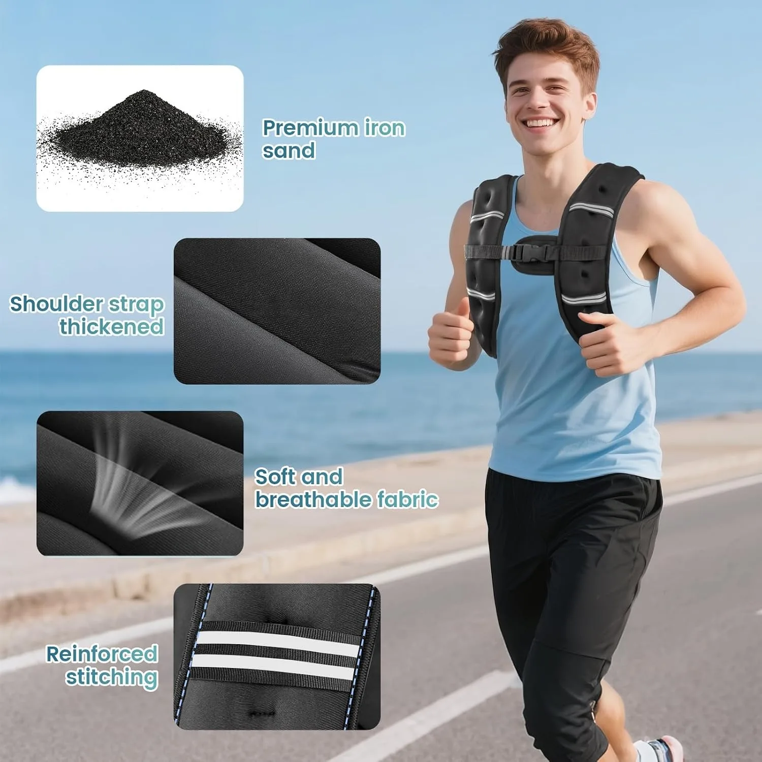 Adjustable Weighted Vest Men/Women - Image 5