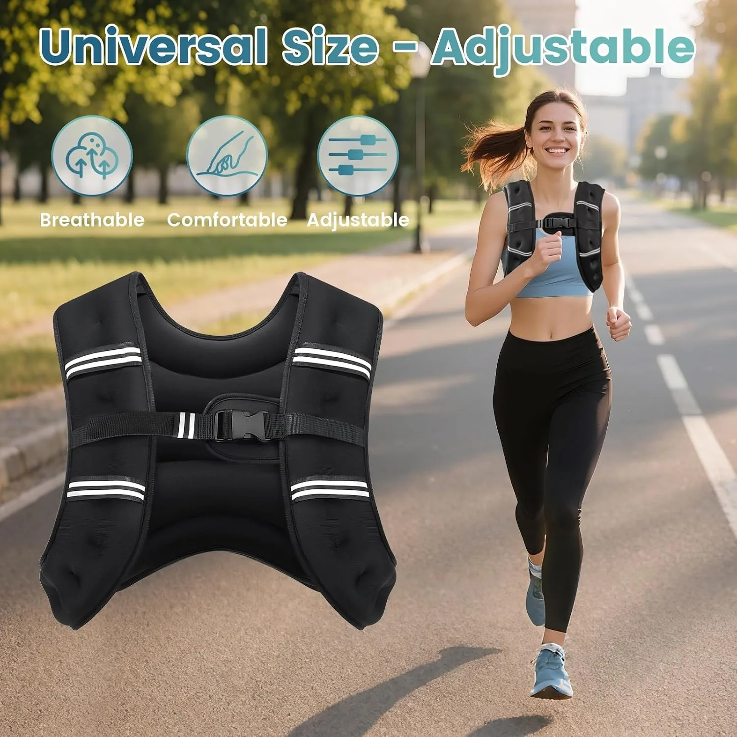 Adjustable Weighted Vest Men/Women - Image 4