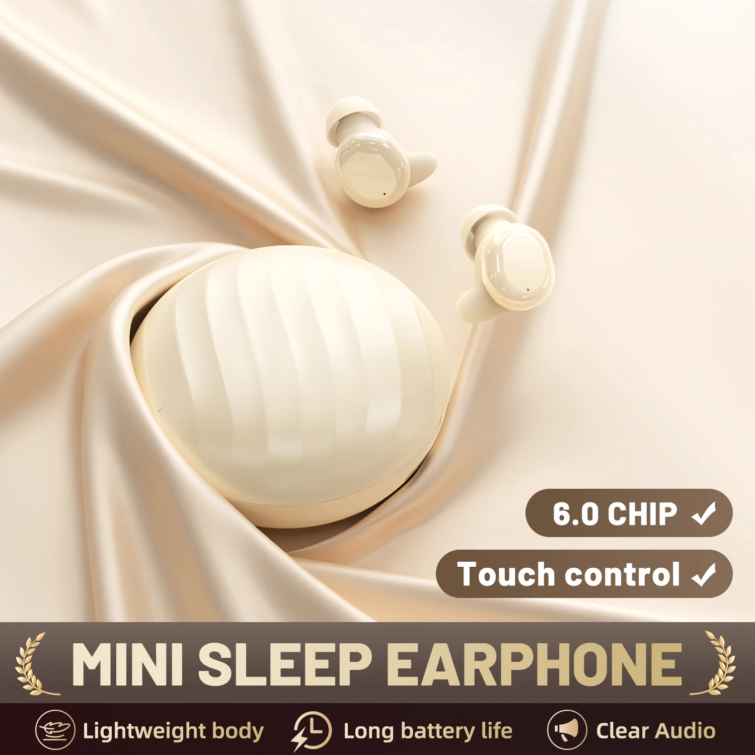 Flat Sleep Bluetooth Wireless Earbuds - Image 3